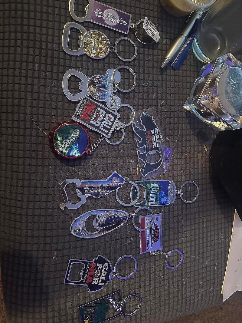 CLGIFT Set of 12 LA Souvenirs: I Heart LA Keychain, Magnet, Bulk Keychain (LA4) - Image 3